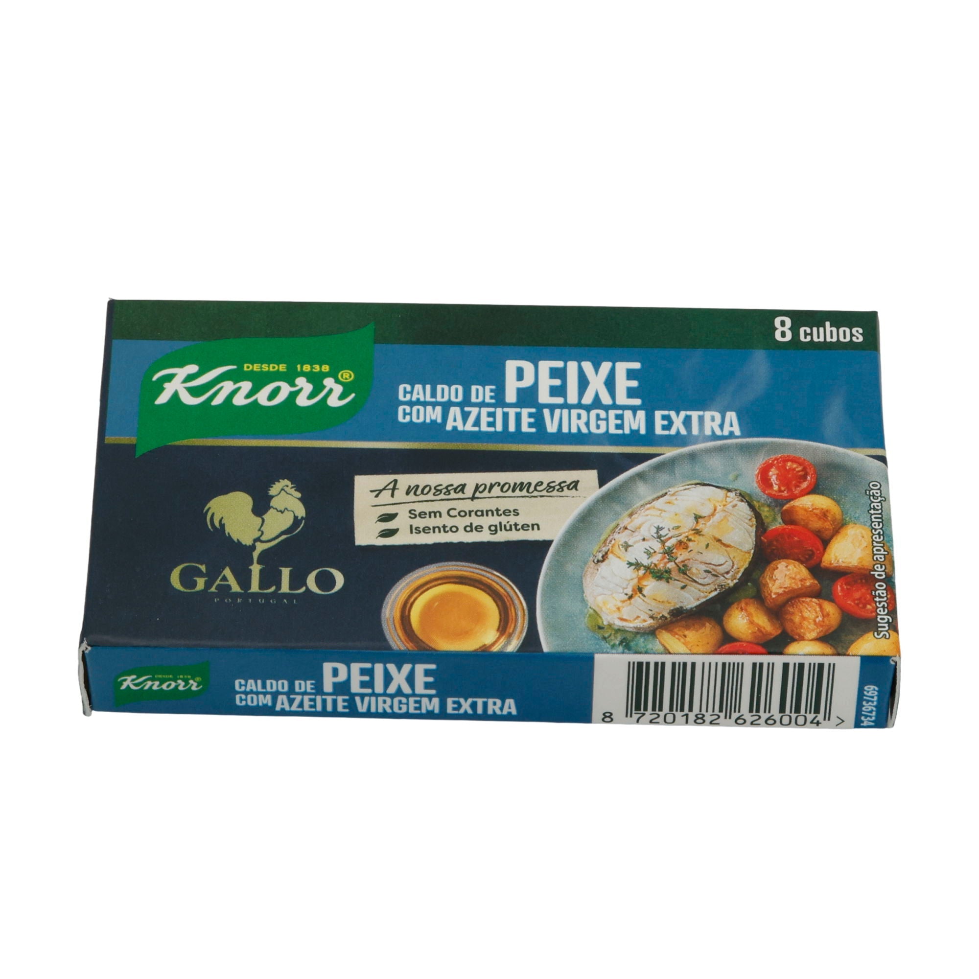 Brühe Knorr Caldo de Peixe com Azeite Virgem Extra | glutenfrei und ohne Farbstoffe | Brühe | 80 g KNORR